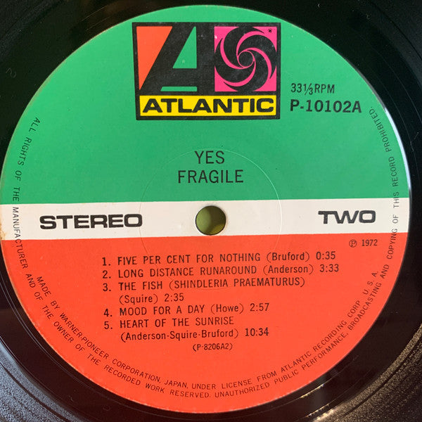 Yes - Fragile (Vinyl, LP, Album, Reissue, Stereo)