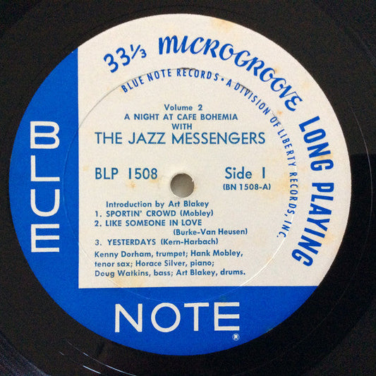 Art Blakey & The Jazz Messengers - At The Cafe Bohemia Volume 2 (Vinyl, LP, Album, Mono, Reissue) Good Plus (G+) / Good Plus (G+)