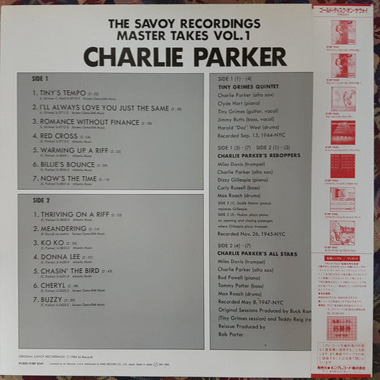 Charlie Parker - The Savoy Recordings Master Takes Vol.1 (Vinyl, LP, Compilation, Limited Edition, Mono) Very Good Plus (VG+) / Very Good (VG)