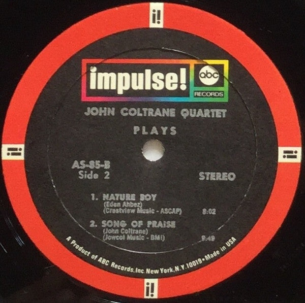 The John Coltrane Quartet - The John Coltrane Quartet Plays (Vinyl, LP, Album, Reissue, Stereo) Very Good (VG) / Very Good Plus (VG+)