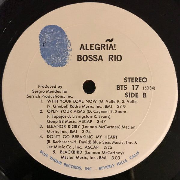 Bossa Rio - Alegria! (Vinyl, LP, Album, Stereo) Very Good (VG) / Poor (P)