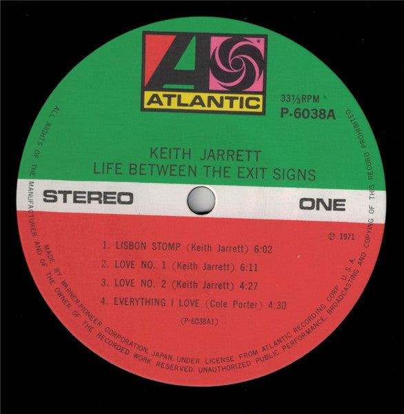 Keith Jarrett - Life Between The Exit Signs (Vinyl, LP, Album, Reis...