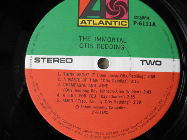 Otis Redding - The Immortal Otis Redding (Vinyl, LP, Album, Reissue)