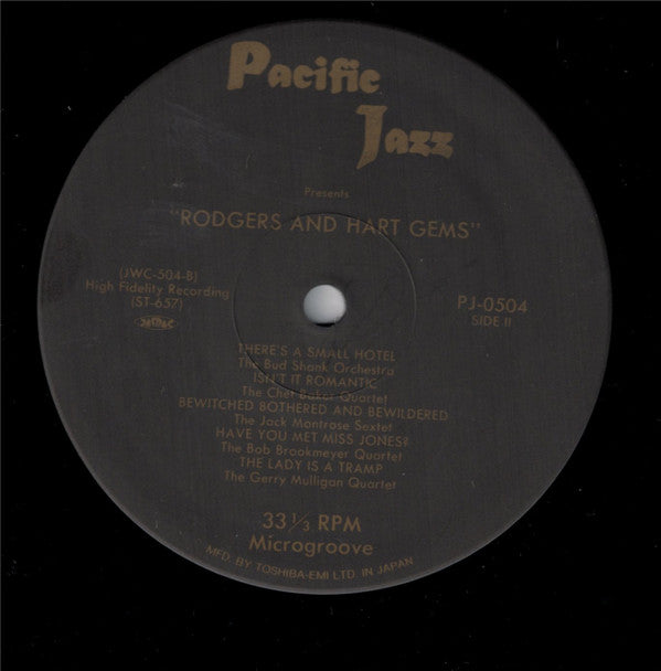 Various - Rodgers & Hart Gems (Vinyl, LP, Compilation, Reissue, Mono) Very Good Plus (VG+) / Good Plus (G+)