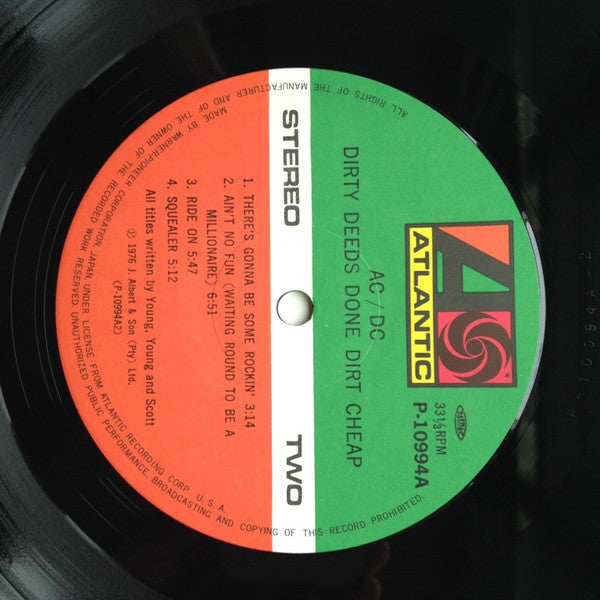 AC/DC - Dirty Deeds Done Dirt Cheap (Vinyl, LP, Album, Reissue, Stereo) Near Mint (NM or M-) / Near Mint (NM or M-)