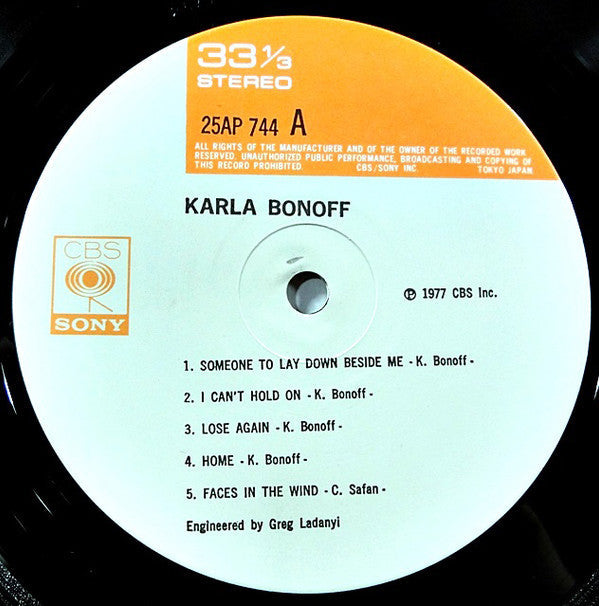 Karla Bonoff - Karla Bonoff (Vinyl, LP, Album, Reissue) Near Mint (NM or M-) / Very Good Plus (VG+)