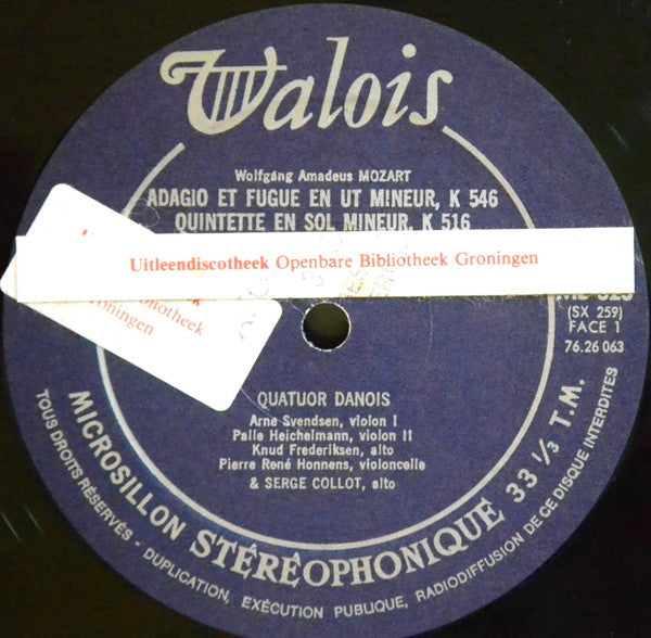 Wolfgang Amadeus Mozart - Quintette En Sol Mineur K 516 / Adagio Et Fugue En Ut Mineur K 546 (Vinyl, LP, Reissue, Stereo) Very Good Plus (VG+) / Very Good Plus (VG+)
