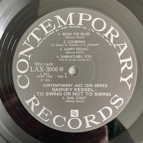 Barney Kessel - Vol. 3, To Swing Or Not To Swing (Vinyl, LP, Album, Limited Edition, Mono) Very Good Plus (VG+) / Very Good Plus (VG+)