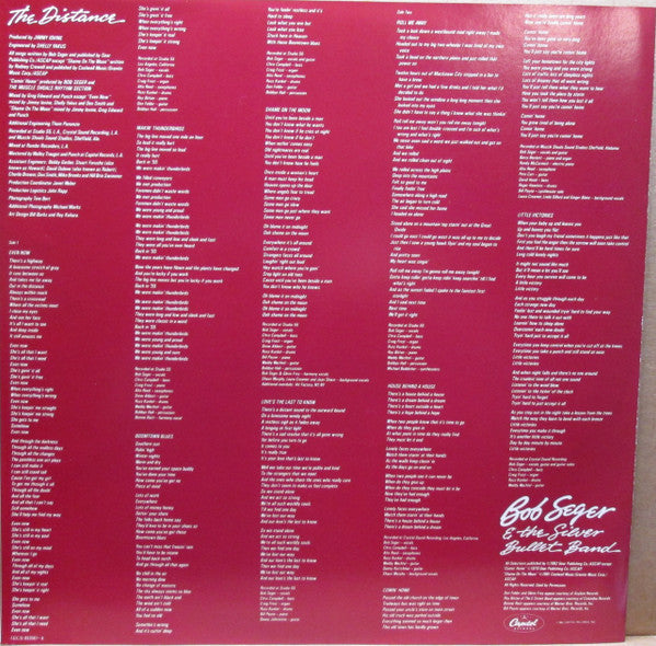 Bob Seger And The Silver Bullet Band - The Distance (Vinyl, LP, Album)