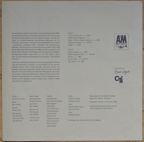 Wes Montgomery - A Day In The Life (Vinyl, LP, Album, Limited Edition)
