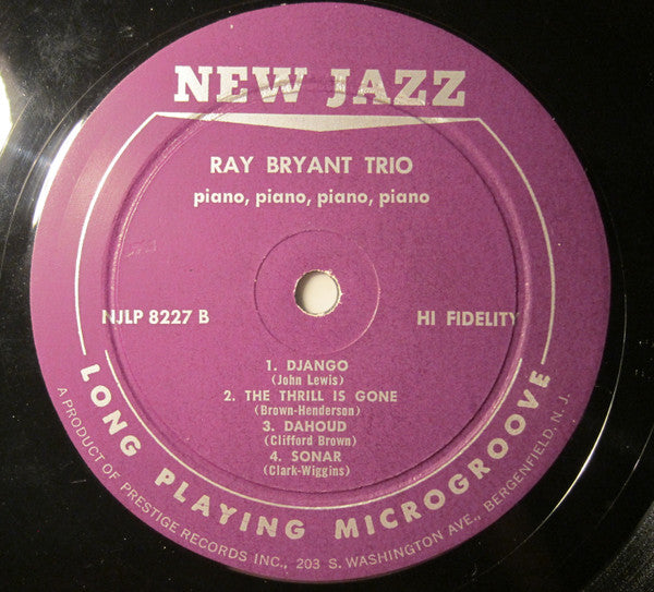 Ray Bryant Trio - Piano Piano Piano Piano... (Vinyl, LP, Album, Mono, Reissue) Good Plus (G+) / Very Good (VG)