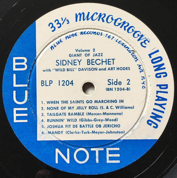 Sidney Bechet - Volume 2 (Vinyl, LP, Album, Mono) Very Good (VG) / Good Plus (G+)