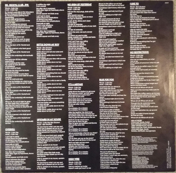Men At Work - Cargo (Vinyl, LP, Album, Stereo)