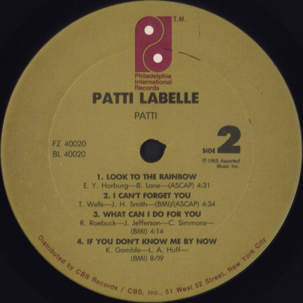 Patti Labelle - Patti (Vinyl, LP, Album, Stereo) Very Good Plus (VG+) / Very Good (VG)