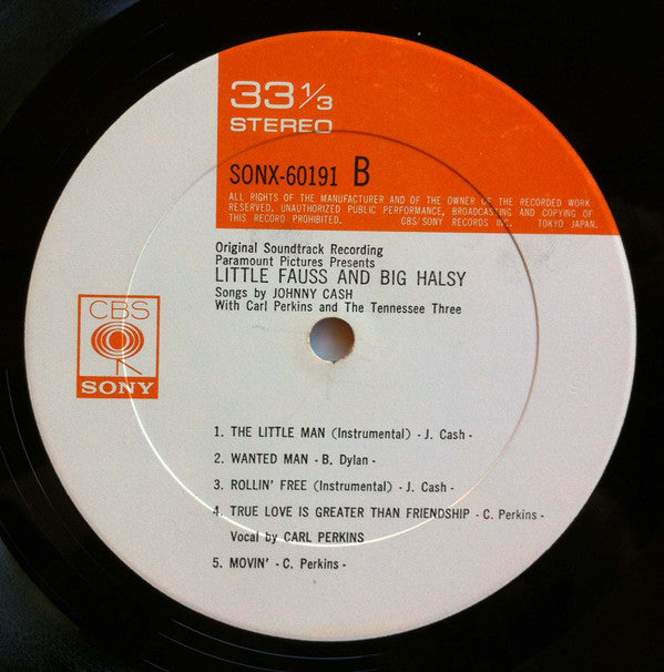 Johnny Cash - Little Fauss And Big Halsy (Vinyl, LP, Album, Stereo) Very Good Plus (VG+) / Good Plus (G+)
