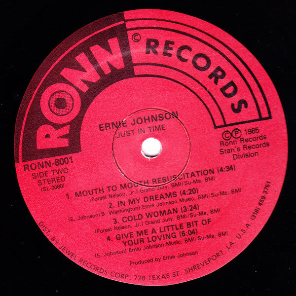 Ernie Johnson (2) - Just In Time (Vinyl, LP) Near Mint (NM or M-) / Near Mint (NM or M-)