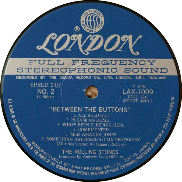 The Rolling Stones - Between The Buttons (Vinyl, LP, Album, Limited Edition, Reissue, Stereo) Very Good Plus (VG+) / Very Good Plus (VG+)