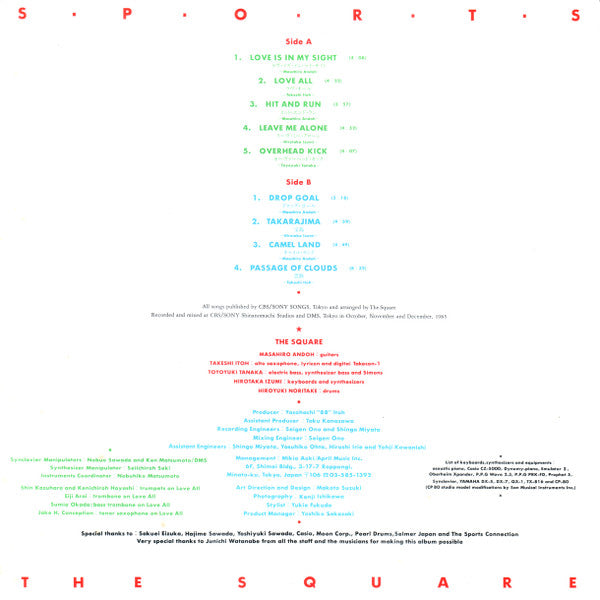 T-Square - S・P・O・R・T・S (Vinyl, LP, Album, Stereo)
