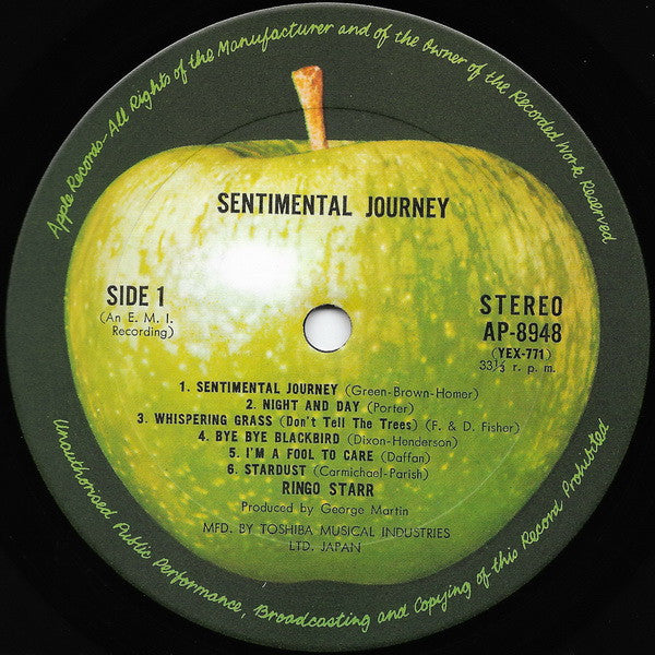 Ringo Starr - Sentimental Journey (Vinyl, LP, Album) Very Good Plus (VG+) / Very Good (VG)