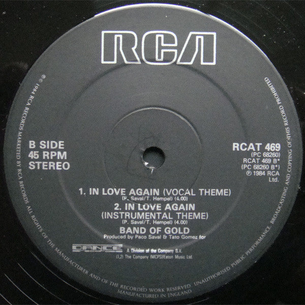 Band Of Gold - In Love Again (Vinyl, 12", 45 RPM) Very Good Plus (VG+) / Very Good (VG)