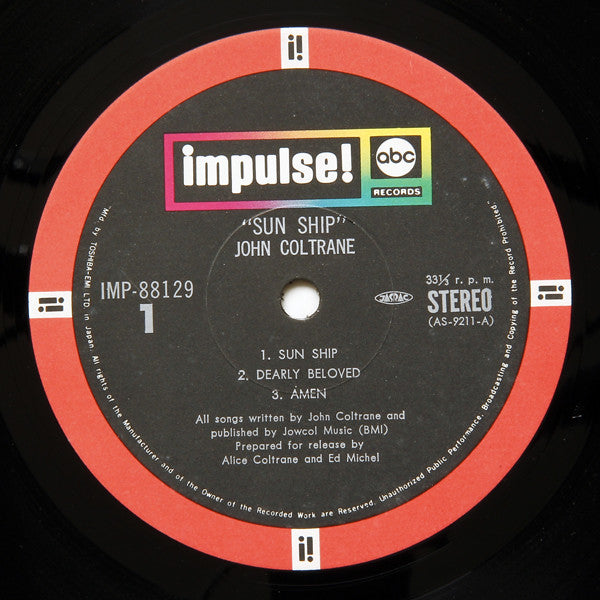 John Coltrane - Sun Ship (Vinyl, LP, Album, Reissue, Stereo) Very Good Plus (VG+) / Very Good Plus (VG+)