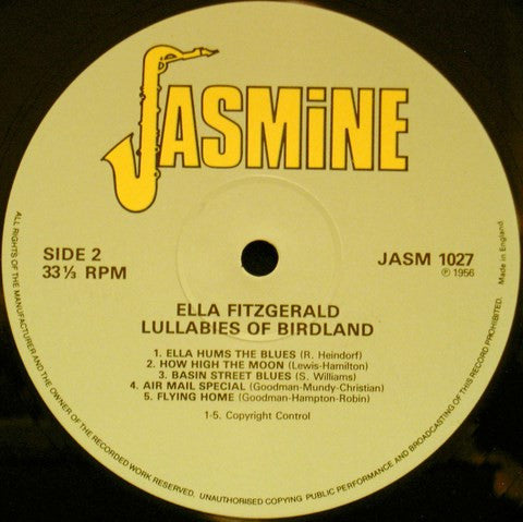 Ella Fitzgerald - Lullabies Of Birdland (Vinyl, LP, Album, Compilation, Reissue, Mono) Very Good (VG) / Good Plus (G+)