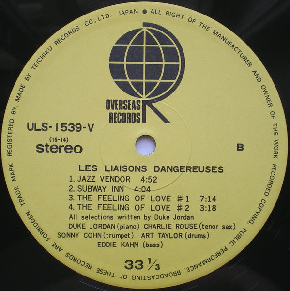 Duke Jordan - Les Liaisons Dangereuses (Vinyl, LP, Album)