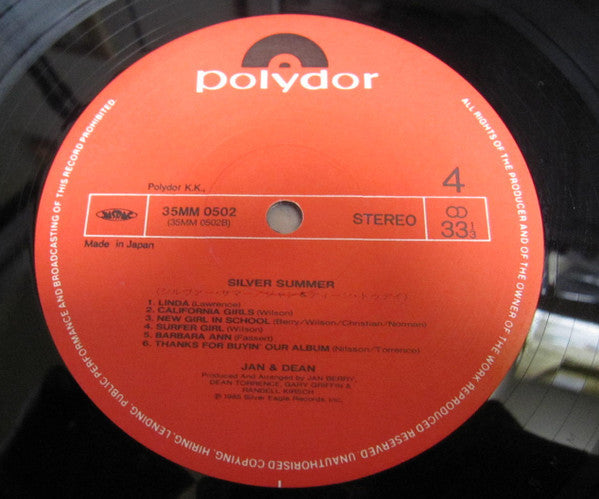 Jan & Dean - Silver Summer (2xVinyl, LP, Album) Very Good Plus (VG+) / Very Good Plus (VG+)