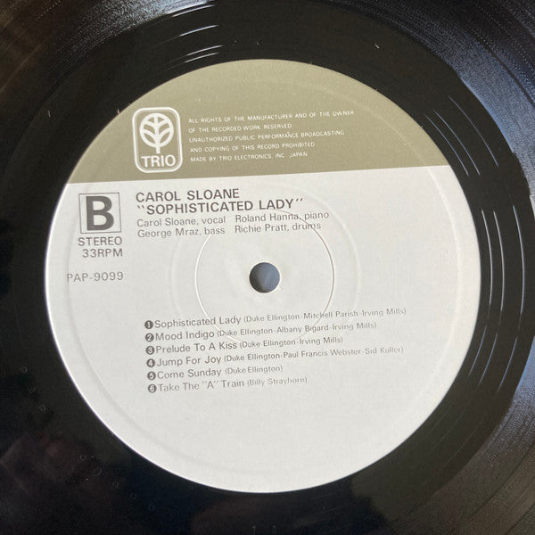 Carol Sloane - Sophisticated Lady (Vinyl, LP, Album) Near Mint (NM or M-) / Very Good Plus (VG+)