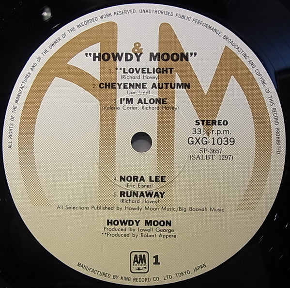 Howdy Moon - Howdy Moon (Vinyl, LP, Album) Very Good Plus (VG+) / Very Good (VG)