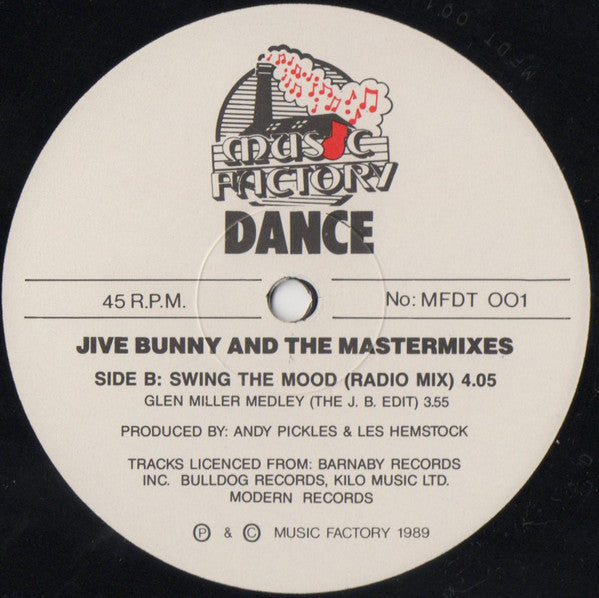 Jive Bunny And The Mastermixers - Swing The Mood (Vinyl, 12", 45 RPM, Single) Very Good (VG) / Very Good (VG)