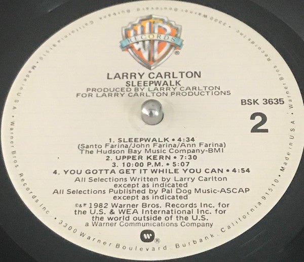 Larry Carlton - Sleepwalk (Vinyl, LP, Album, Stereo) Very Good Plus (VG+) / Very Good Plus (VG+)