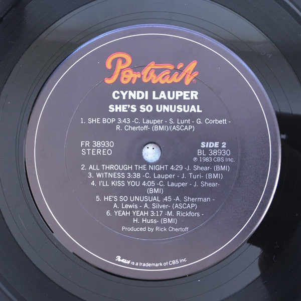 Cyndi Lauper - She's So Unusual (Vinyl, LP, Album, Stereo) Very Good (VG) / Very Good (VG)