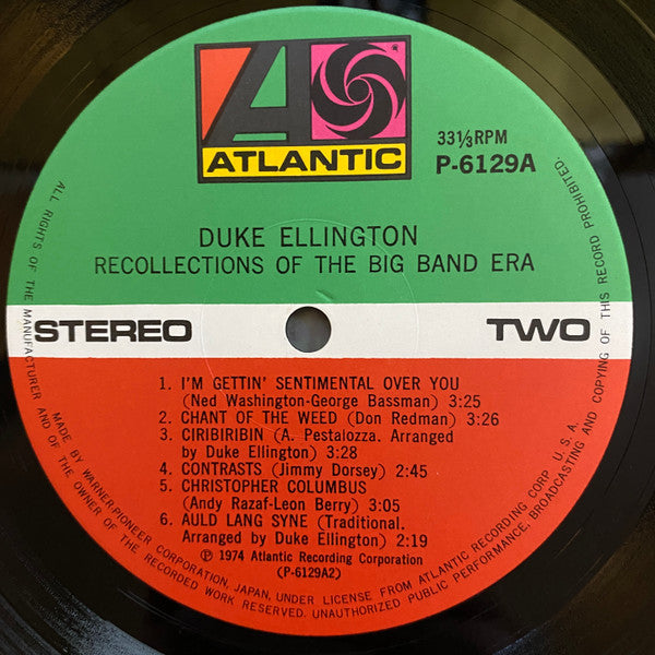 Duke Ellington - Recollections Of The Big Band Era (Vinyl, LP, Album) Very Good Plus (VG+) / Very Good Plus (VG+)