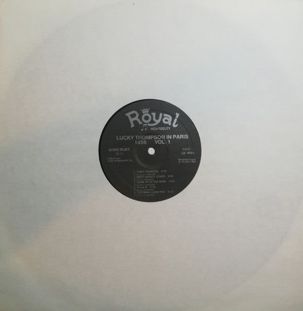 Lucky Thompson - In Paris 1956 Vol. 1 (Vinyl, LP) Very Good (VG) / Very Good Plus (VG+)
