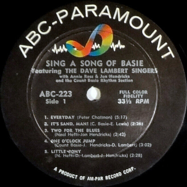 Lambert, Hendricks & Ross - Sing A Song Of Basie (Vinyl, LP, Album, Mono) Good Plus (G+) / Good (G)