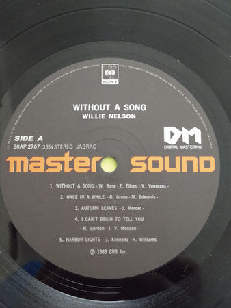 Willie Nelson - Without A Song (Vinyl, LP, Album, Stereo) Very Good Plus (VG+) / Very Good Plus (VG+)