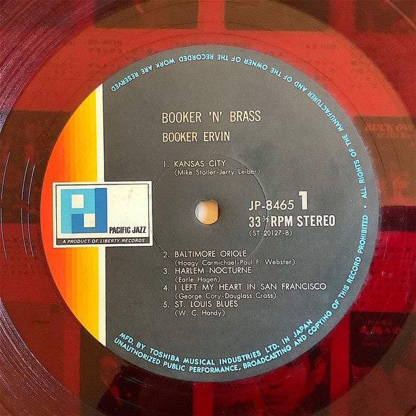 Booker Ervin - Booker'N'Brass (Vinyl, LP, Album, Stereo) Very Good Plus (VG+) / Very Good Plus (VG+)