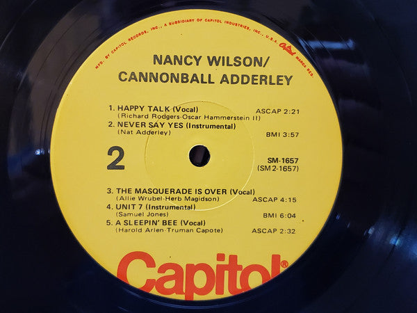Nancy Wilson - Nancy Wilson / Cannonball Adderley (Vinyl, LP, Album, Reissue, Stereo) Good Plus (G+) / Very Good (VG)