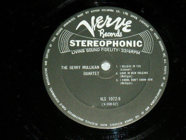 Gerry Mulligan Quartet - The Gerry Mulligan Quartet (Vinyl, LP, Album, Stereo) Very Good Plus (VG+) / Very Good (VG)