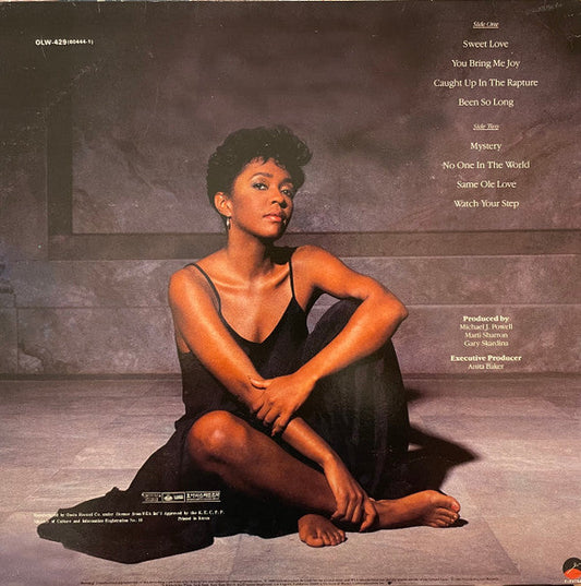 Anita Baker - Rapture (Vinyl, LP, Album) Very Good Plus (VG+) / Very Good (VG)