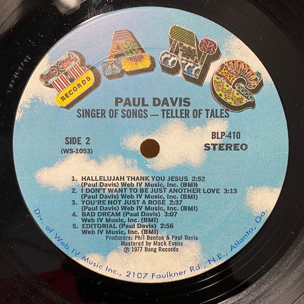 Paul Davis (3) - Singer Of Songs - Teller Of Tales (Vinyl, LP, Albu...