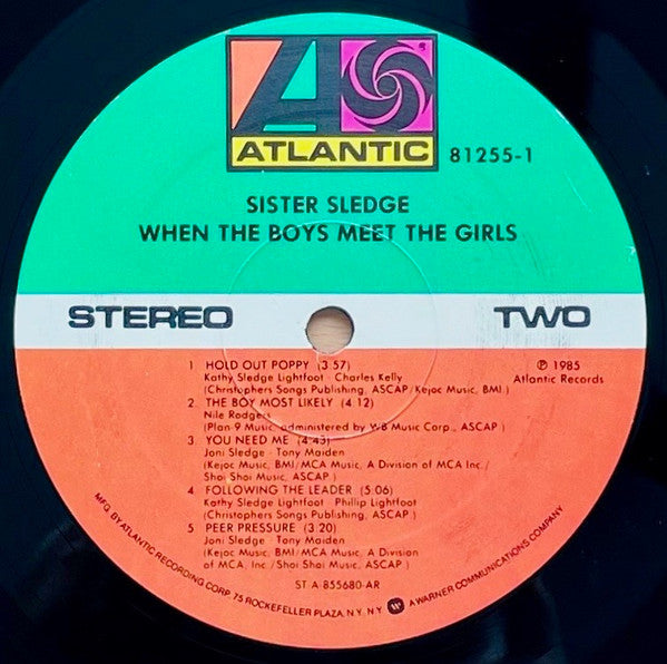 Sister Sledge - When The Boys Meet The Girls (Vinyl, LP, Album, Stereo) Very Good Plus (VG+) / Very Good Plus (VG+)