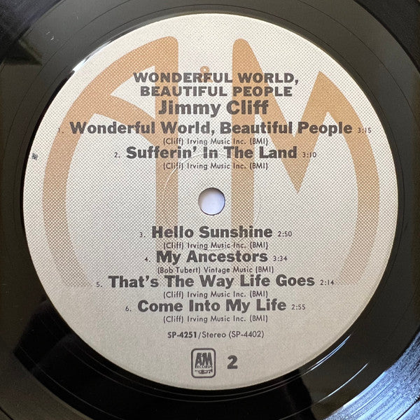 Jimmy Cliff - Wonderful World, Beautiful People (Vinyl, LP, Album, Reissue, Stereo) Very Good (VG) / Very Good (VG)