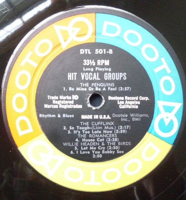 Various - Hit Vocal Groups (Vinyl, LP, Album, Compilation) Good Plus (G+) / Very Good (VG)