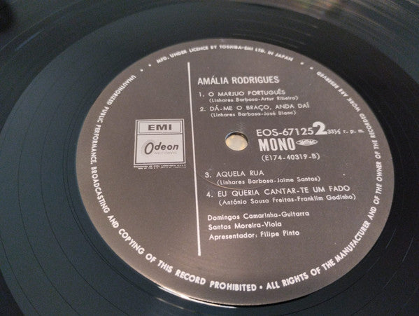 Amália Rodrigues - No Cafe Luso (Vinyl, LP, Album, Mono)