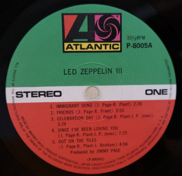 Led Zeppelin - Led Zeppelin III (Vinyl, LP, Album, Reissue, Stereo)