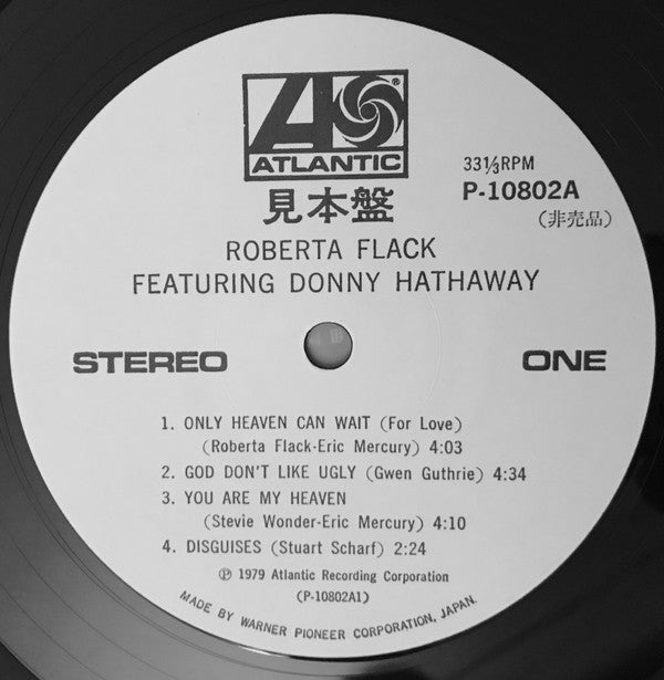 Roberta Flack - Roberta Flack Featuring Donny Hathaway (Vinyl, LP, Album, Promo) Very Good Plus (VG+) / Very Good (VG)