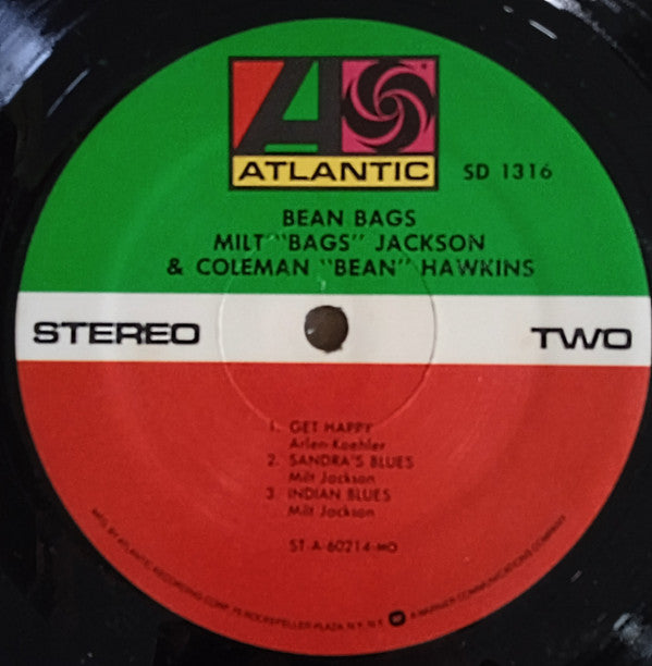 Milt Jackson - Bean Bags (Vinyl, LP, Stereo) Very Good Plus (VG+) / Good Plus (G+)