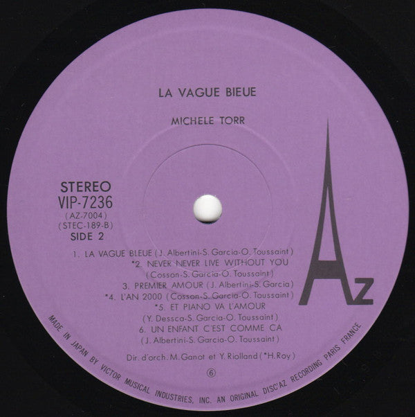 Michèle Torr - La Vague Bleue (Vinyl, LP, Album) Very Good (VG) / Fair (F)